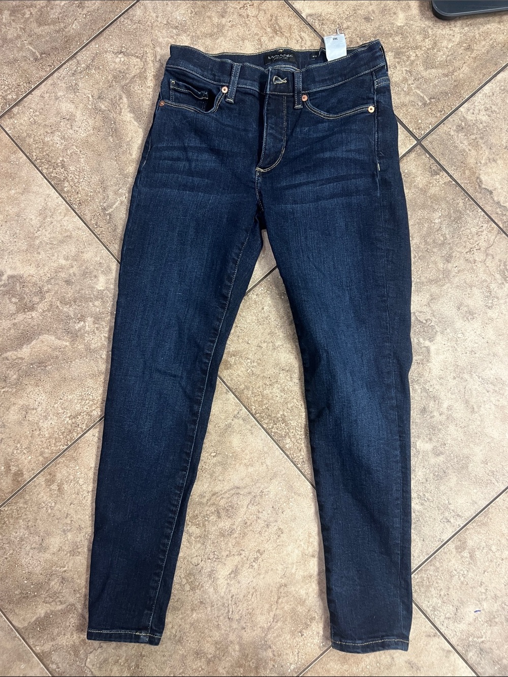 Banana Republic Mid Rise Dark Indigo Skinny Jeans